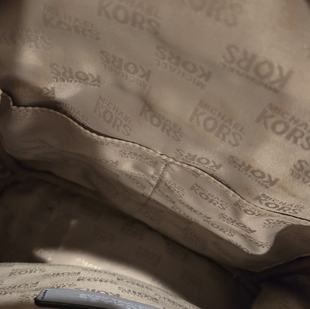 Michael Kors Canvas Blue Flower Backpack - Picture 6 of 11